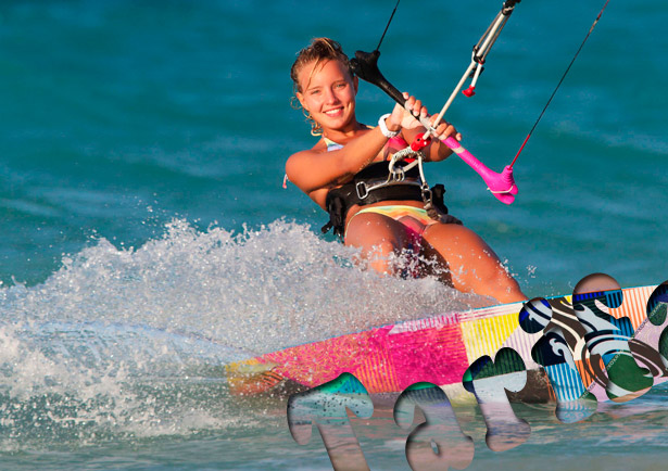 chica kitesurf